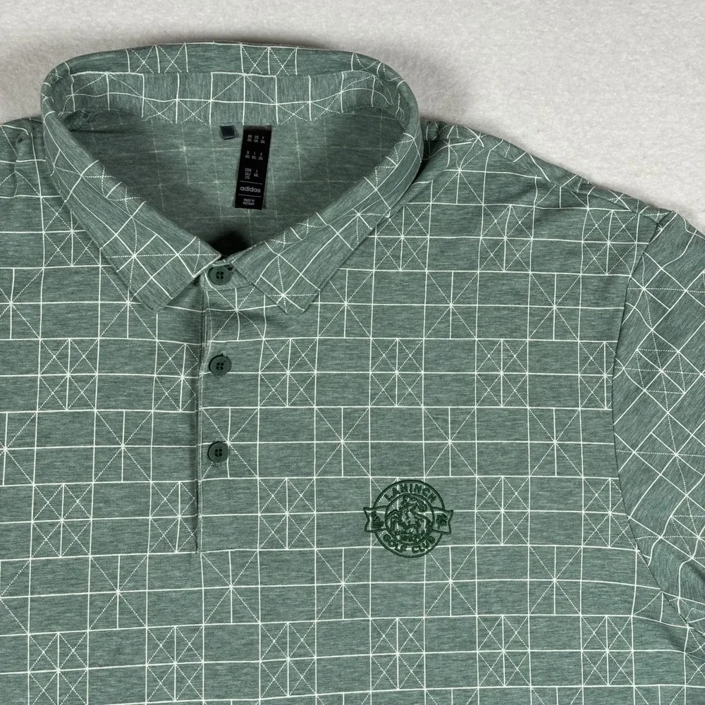 Adidas Men's 2XL Lahinch Golf Club Ireland Links Geometric AOP Polo Performance